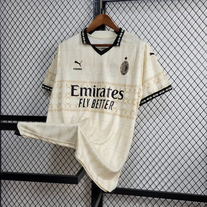 23/24 AC Milan x PLEASURES White Fourth Jersey CMY