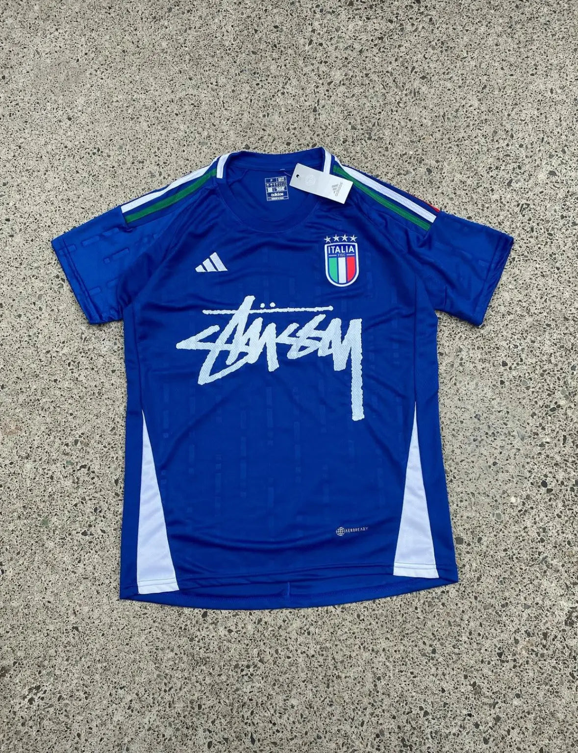 STÜSSY X “ITALY” JERSEY -  BLUE ( JUNIOR SIZE) CMY