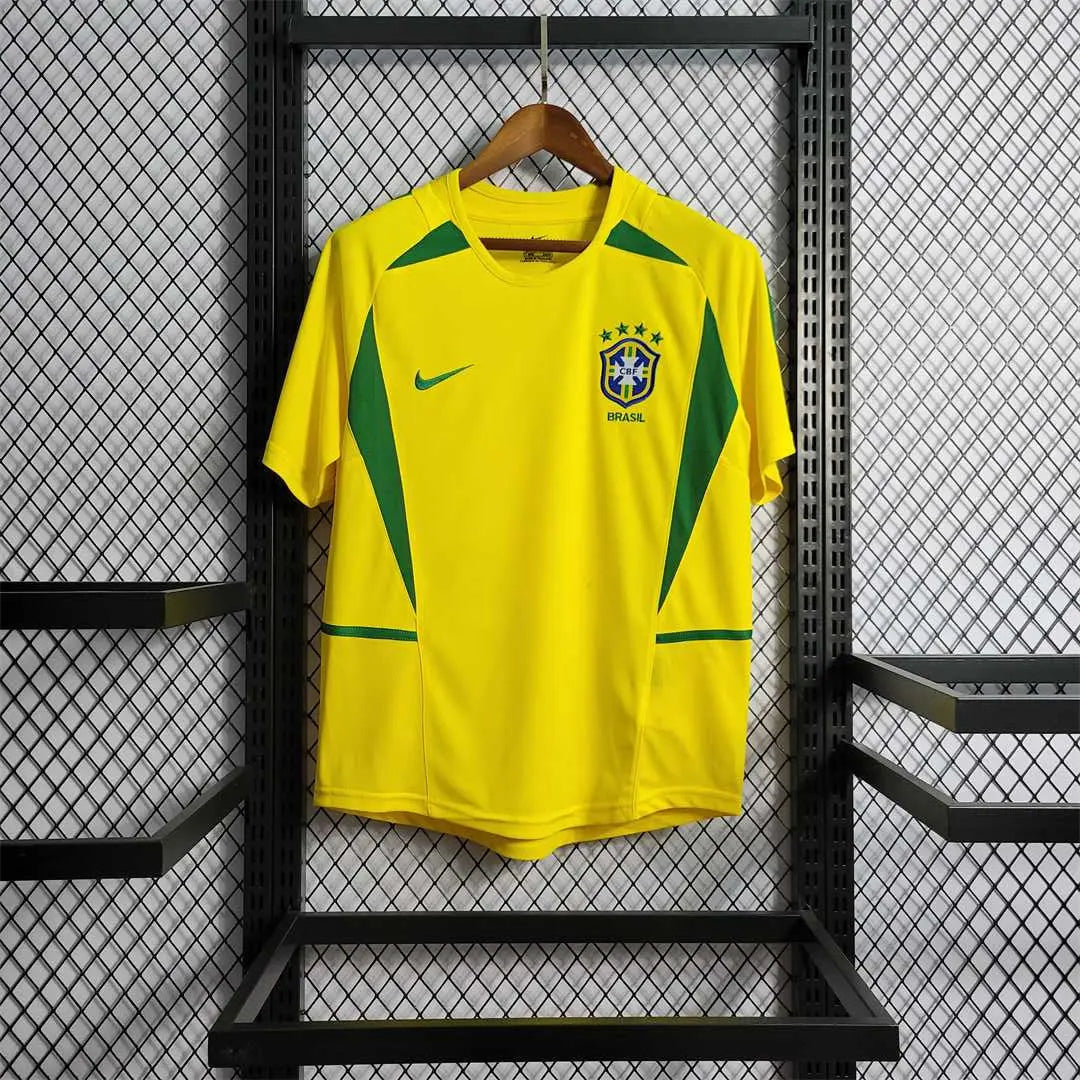 2002 Brazil Home Retro Jersey CMY