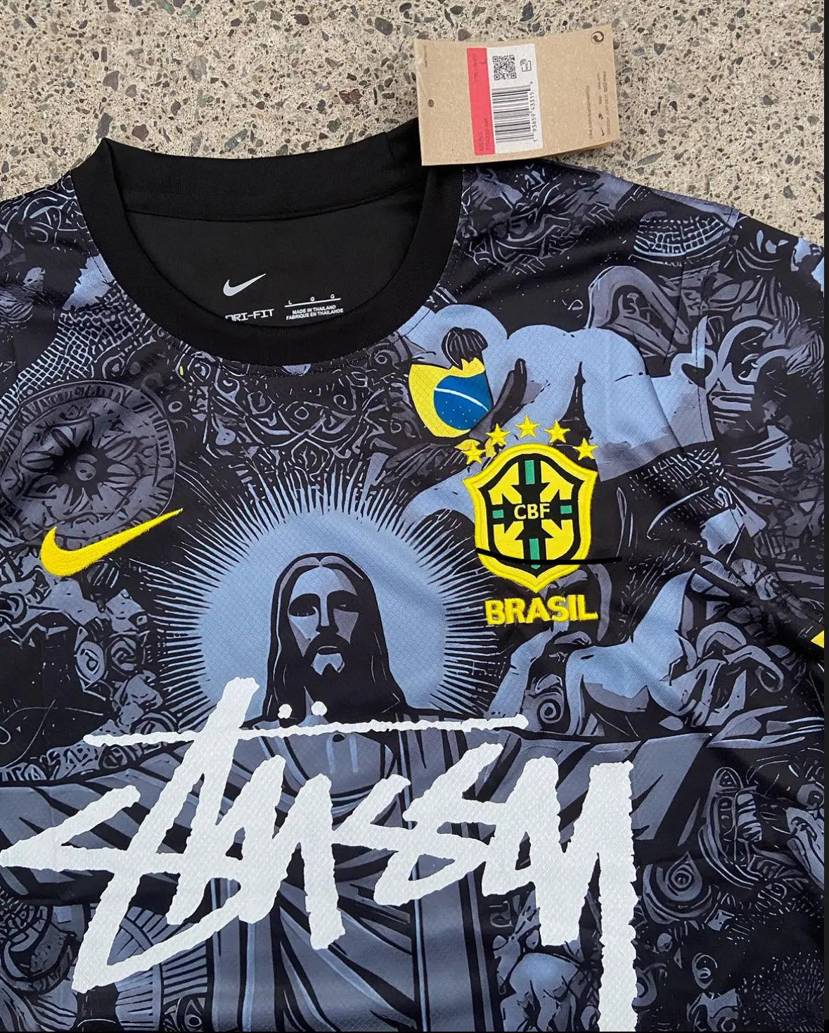 STÜSSY 2024 special edition Brasil black kit - Jesus edition (JUNIOR SIZE) CMY
