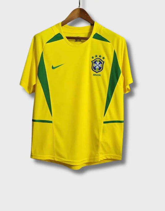2002 Brazil Home Retro Jersey CMY
