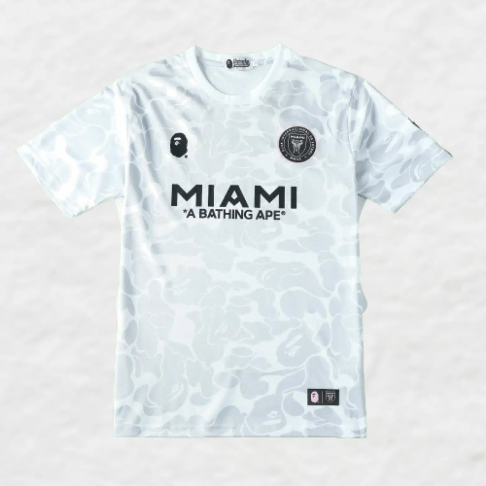 BAPE X INTER MIAMI 2023/24 WHITE CAMO SHIRT CMY