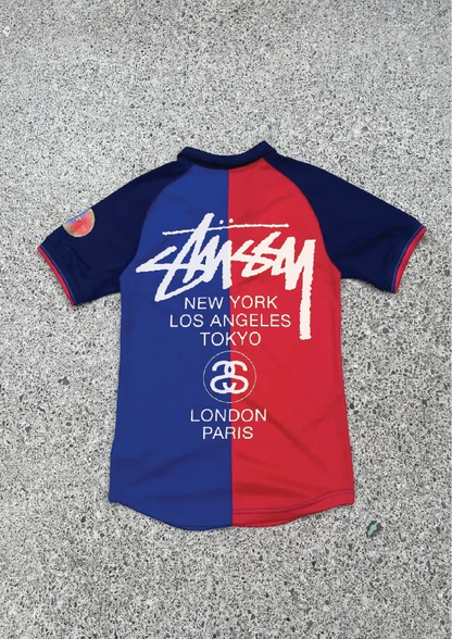 STÜSSY X “RETRO FC BARCELONA” JERSEY CMY