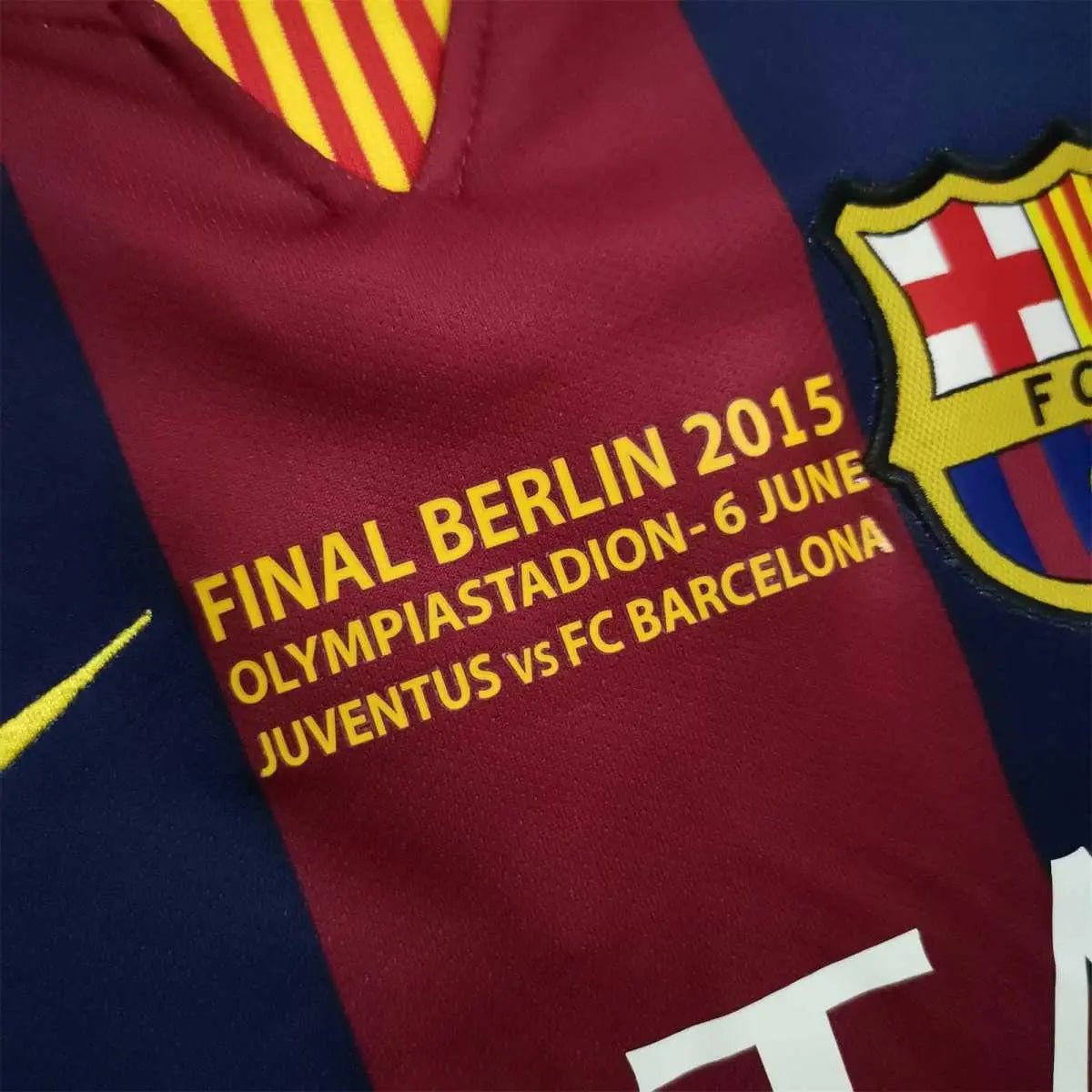 2015 Barcelona Home Berlin UCL Final Retro Jersey CMY